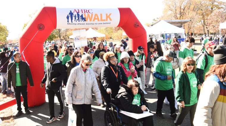 Attendees walking at the AHRC Foundation Walk