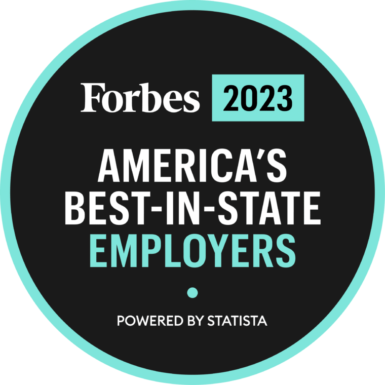 Forbes Best in State Employers 2023 logo