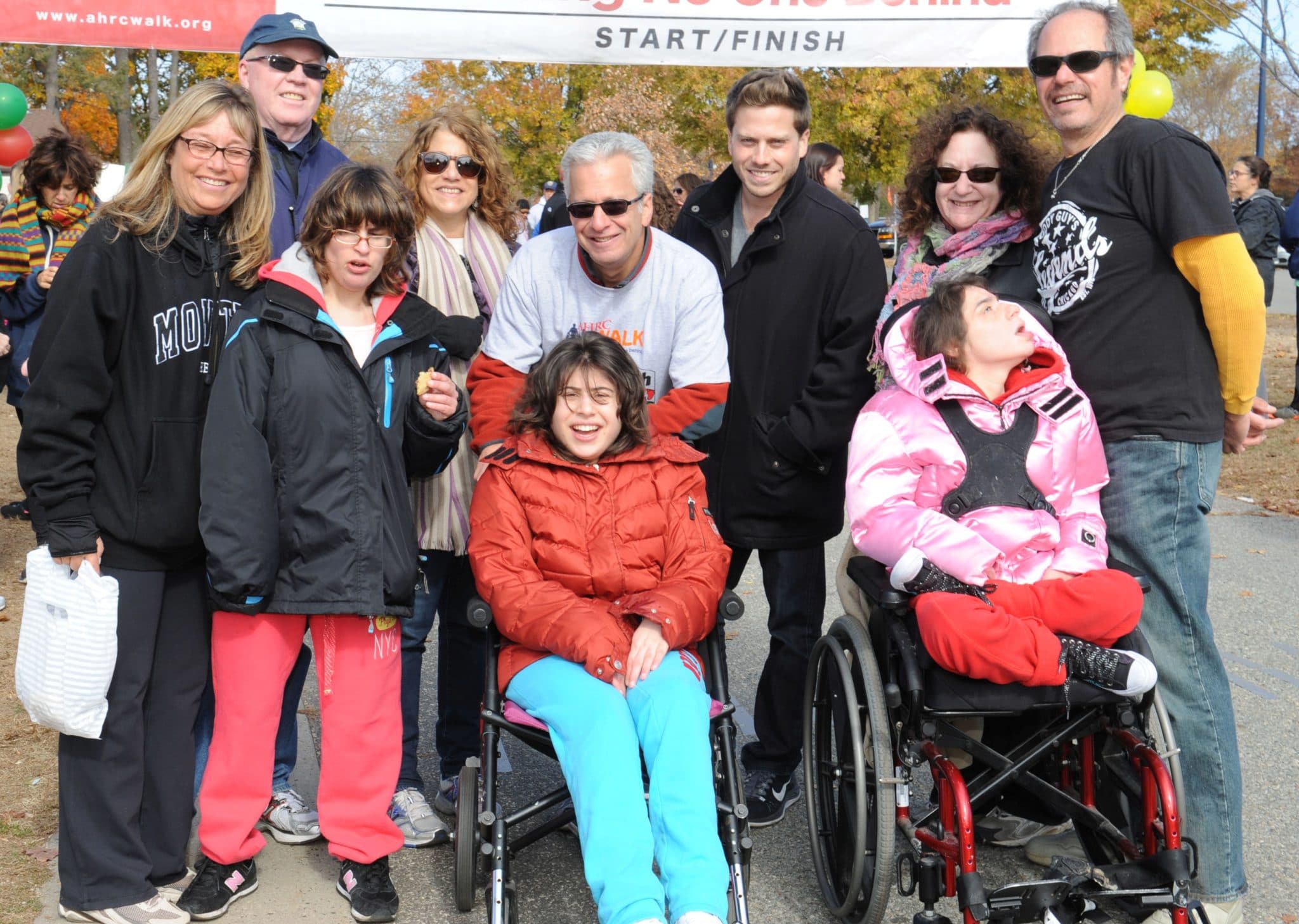 A group of AHRC Nassau's family and friends enjoy the AHRC Walk.