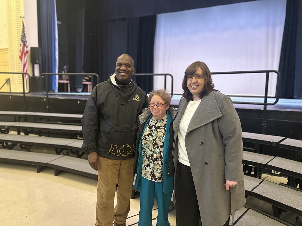 Stanfort Perry, CEO of AHRC Nassau, with Michelle Rudoff and Sarah Gonzalez Noveiri, Ph.D., DEI Officer of AHRC Nassau.