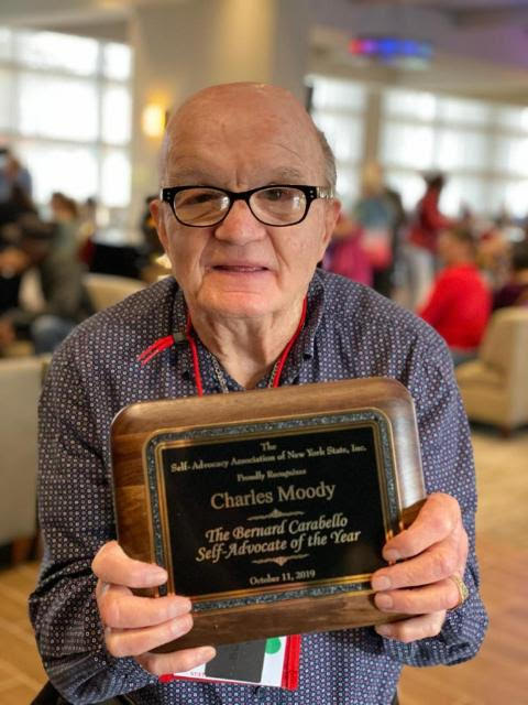 Charles Moody receives statewide self advocacy award