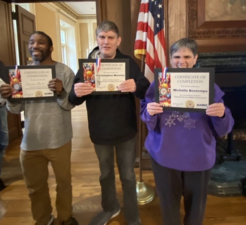 People supported with their Digital Literacy certificates.