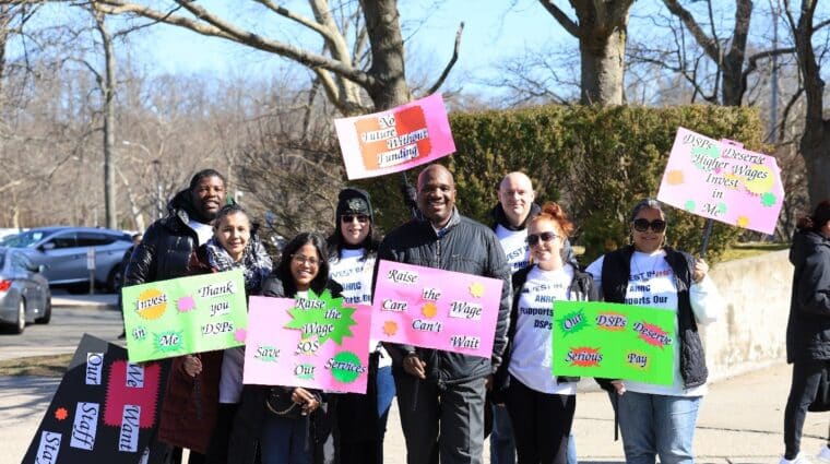 AHRC Nassau supporters and self-advocates march for disability services funding