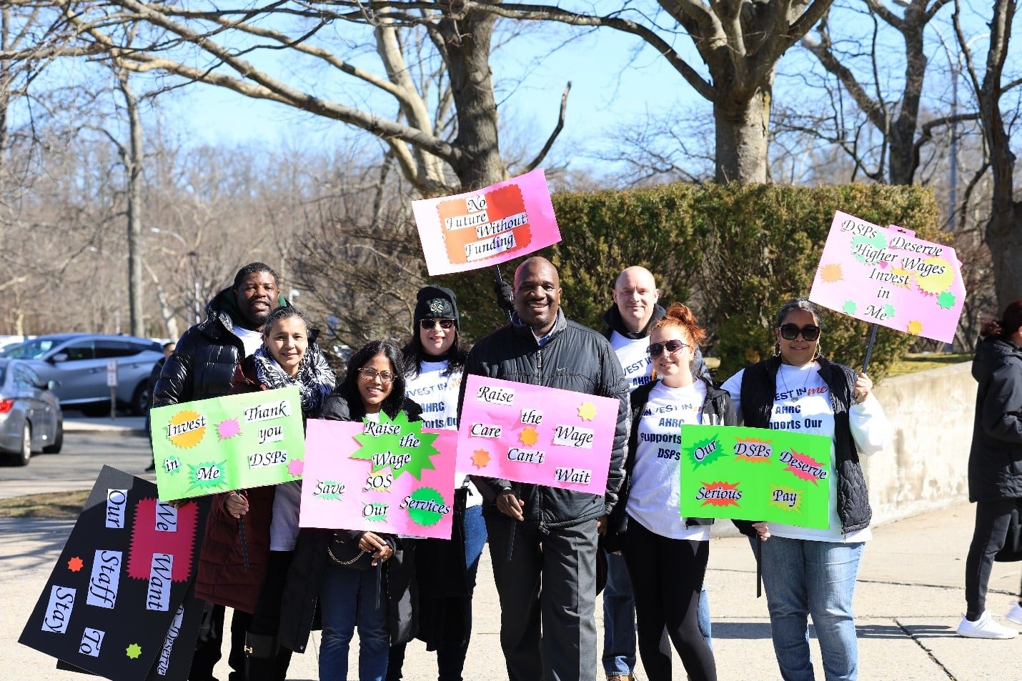 AHRC Nassau supporters and self-advocates march for disability services funding