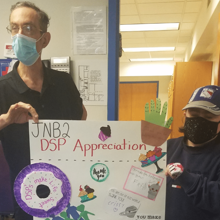 People supported celebrate DSP Appreciation Week with a poster sharing their thanks!