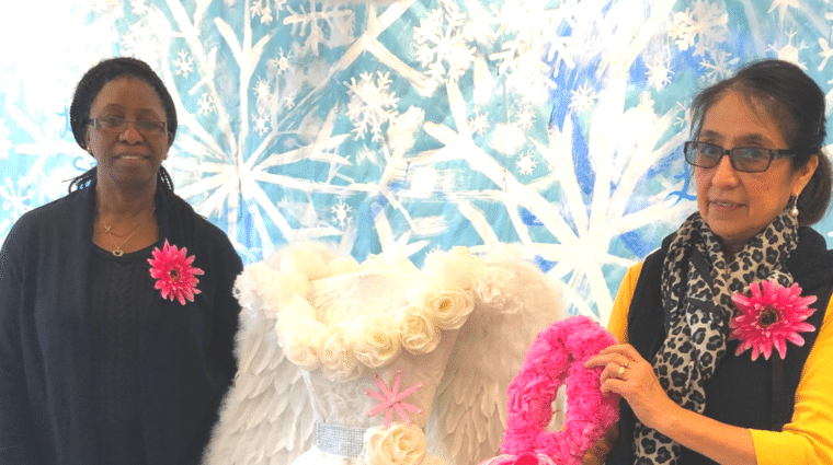 Assistant Manager Margaret Dunor-Collins and Art Mentor Darnilda Daza spend their days supporting artists with developmental disabilities at the AHRC Art Gallery