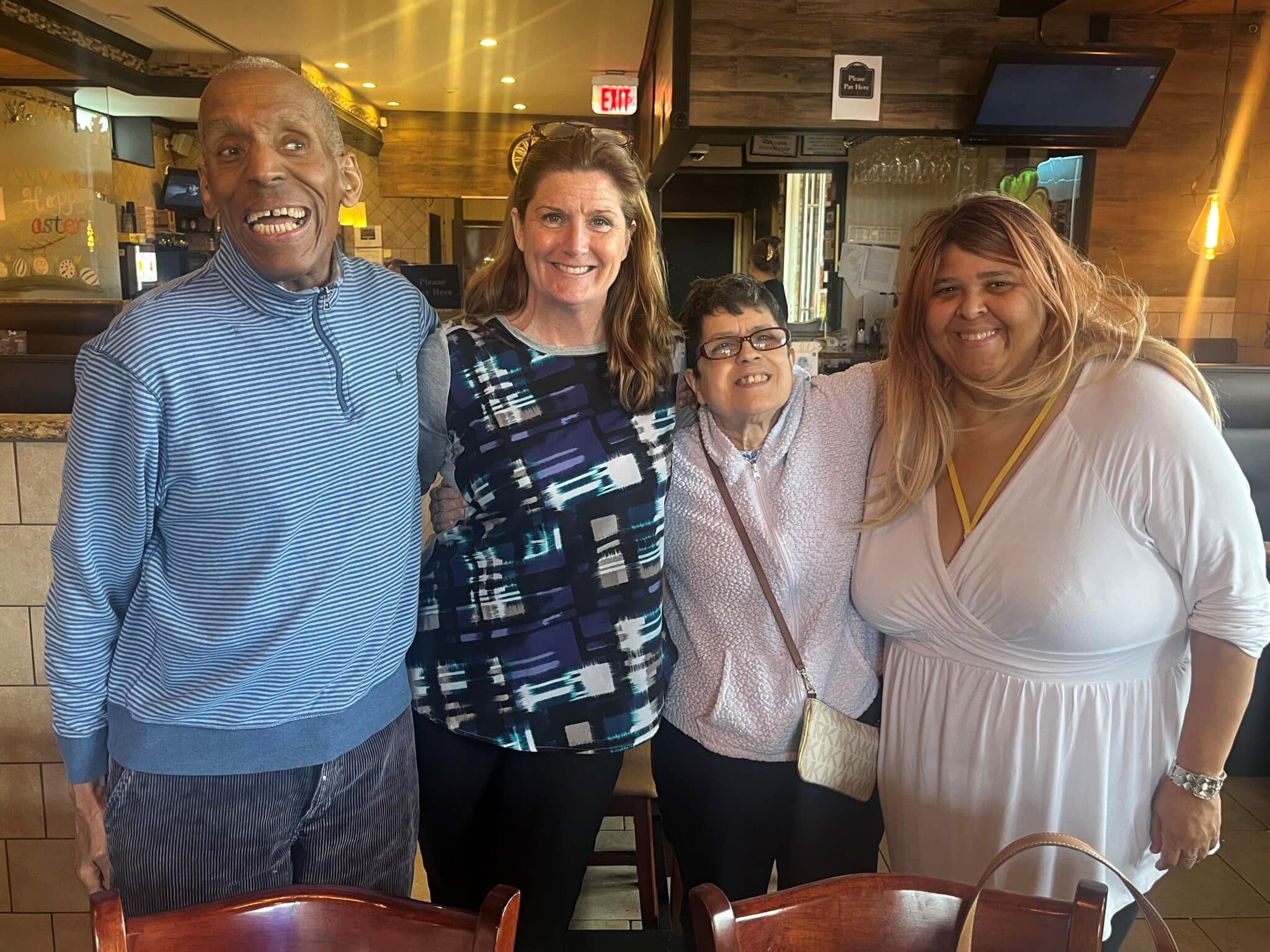 Ricky, Eileen, Milly, and Stephanie at the Glen Cove Diner