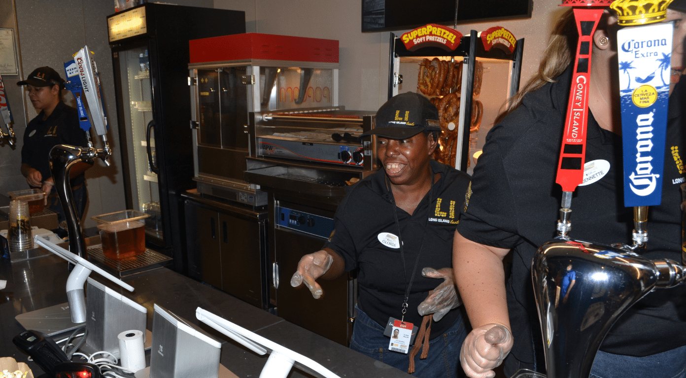 Gloria Waller is enjoying her time at work after bring promoted at Nathan's Famous Concession Stand