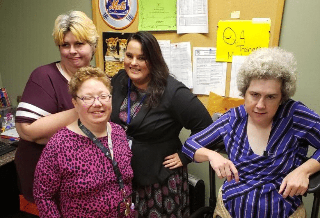 Bridget Cariello with Coleen Mackin, Michelle Rudoff and Jessica Campbell.