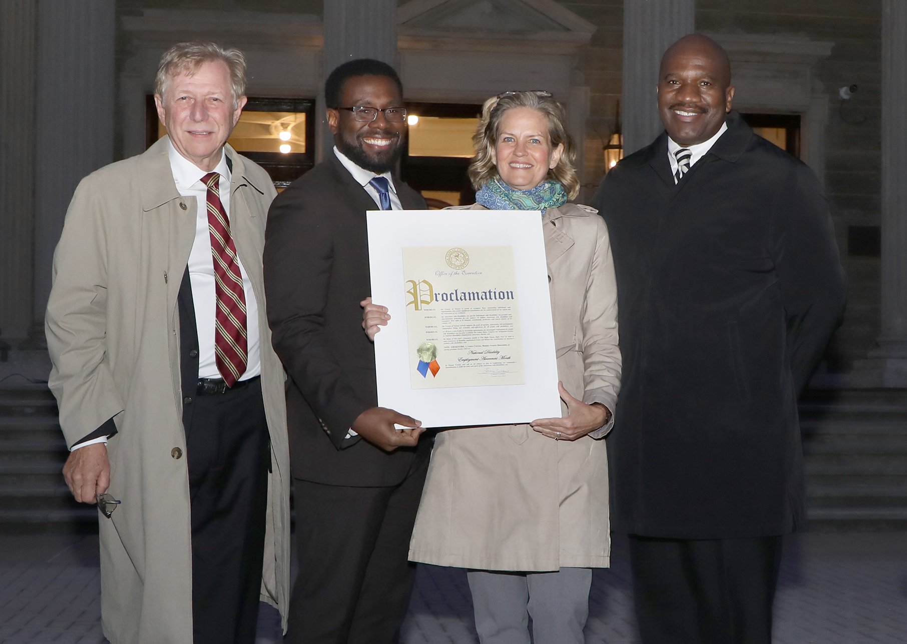 Nassau County Executive Laura Curran presents citation to AHRC Nassau at Dome Lighting Ceremony