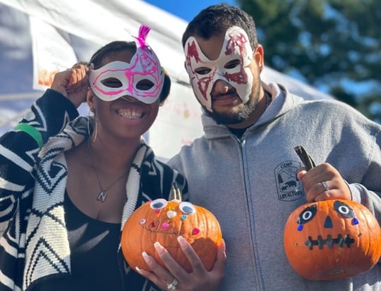 Nijah and Kyle at the fall festival