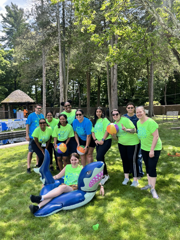 Employees pose for Staff Appreciation Day