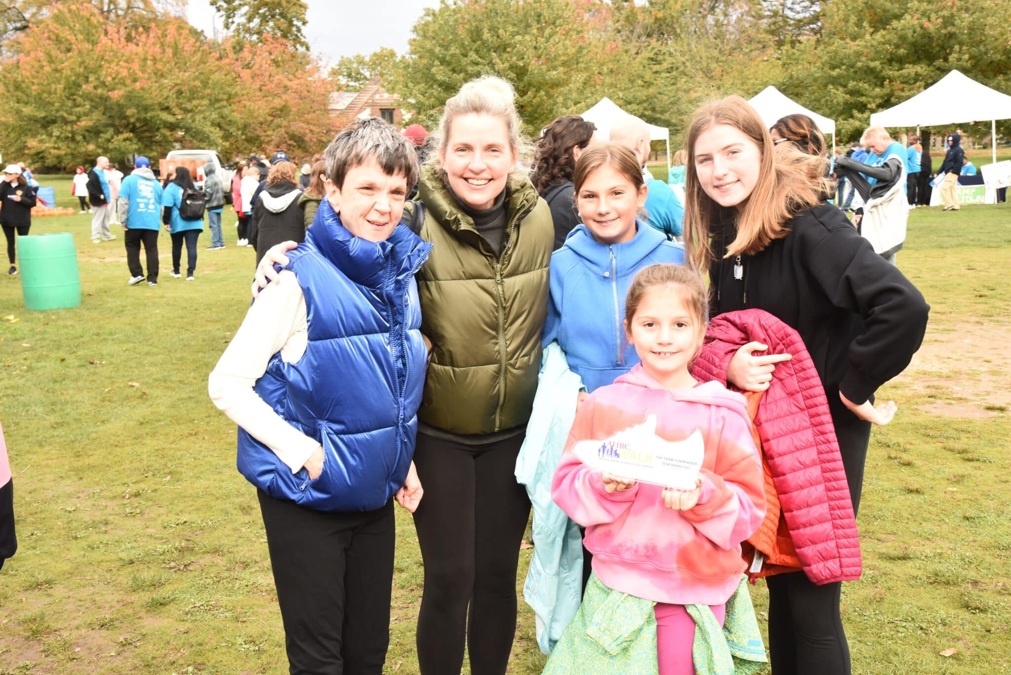 Team Amanda poses for a photo at the A team of fundraisers at the AHRC Foundation Walk